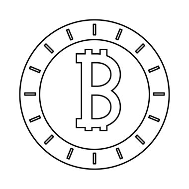 Bitcoin sanal para izole edilmiş simgesi