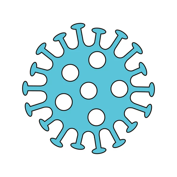 Deeltje van covid 19 geïsoleerd icoon — Stockvector