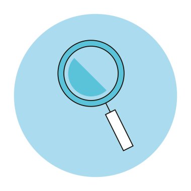 büyütme cam enstrümanı izole edilmiş simge