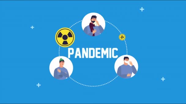 Patienter med covid19 symtom och varningssignaler — Stockvideo