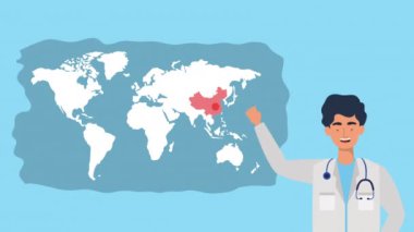 Doktor eğitimiyle birlikte dünya haritasında covid19