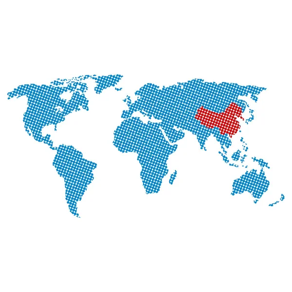 Wereld kaart Earth geïsoleerd icoon — Stockvector