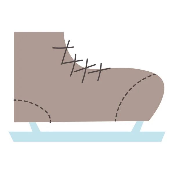 Patín de nieve bota aislado icono — Vector de stock