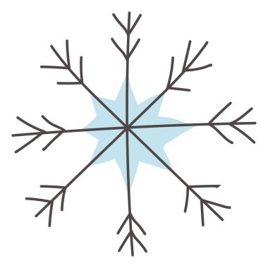 Noel kar taneleri karalama tarzı simge