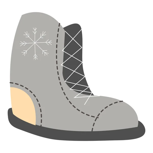 Zimní bota bota izolované ikony — Stockový vektor