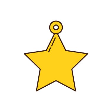 Mutlu noel yıldızı dekoratif ikonu