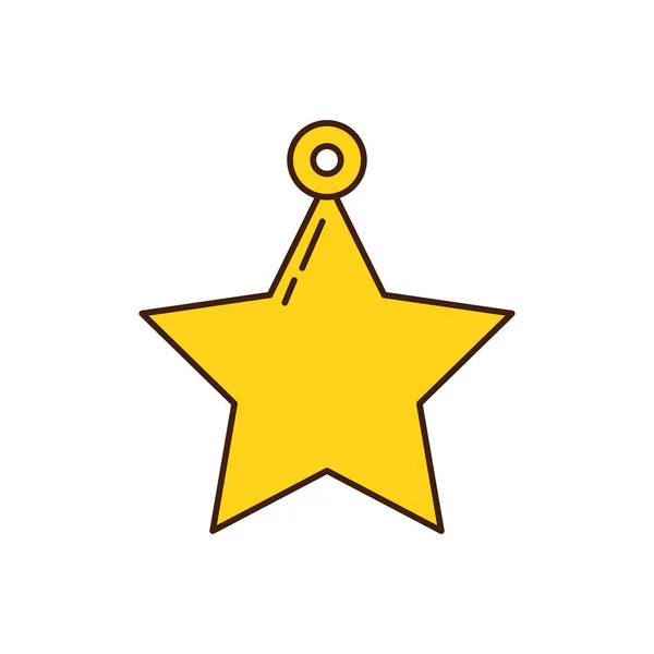 Merry christmas star decorative icon — ストックベクタ