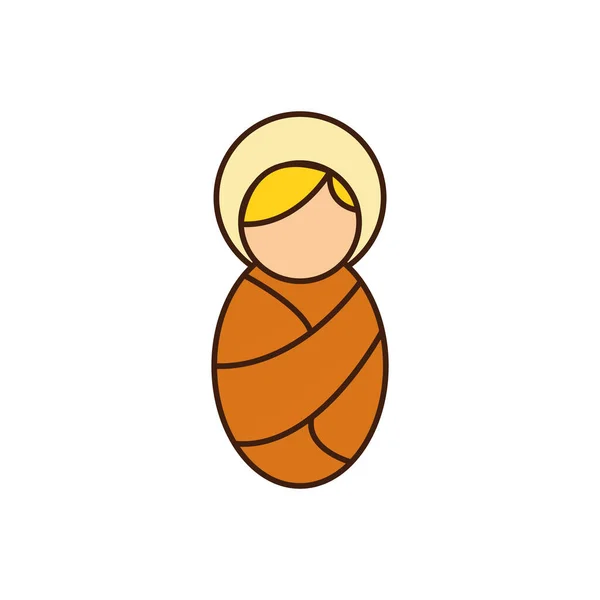 Маленький персонаж дитячого ясла Ісуса — стоковий вектор