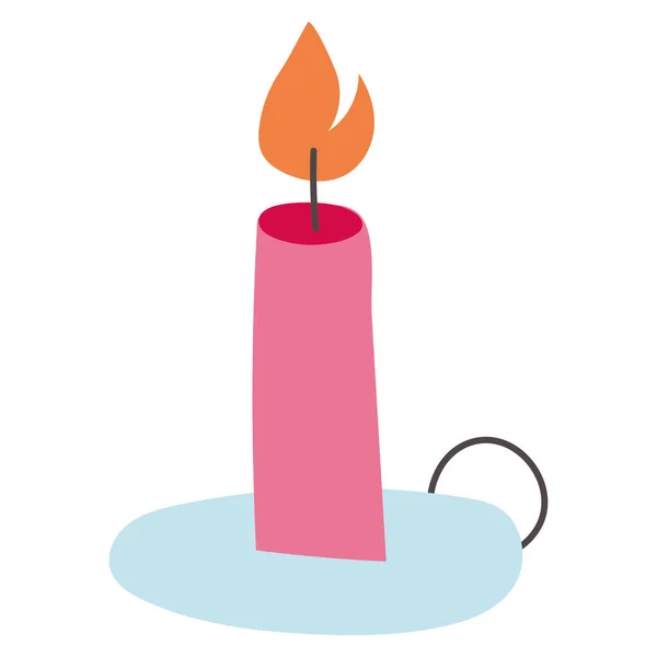 Весела різдвяна свічка ізольована ікона — стоковий вектор