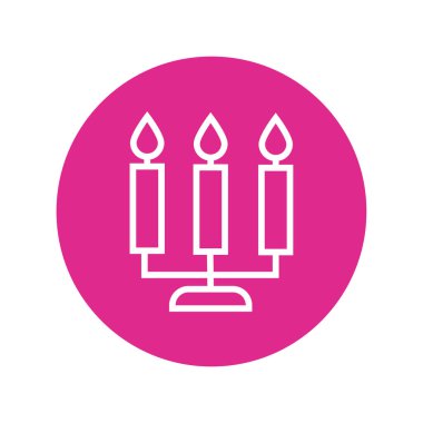 Avize bloğundaki mumlar ve satır biçimi simgesi