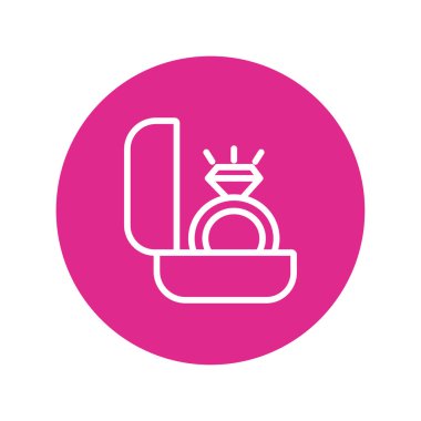 teklif halka aşk blok ve satır biçimi simgesi