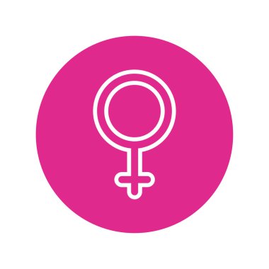 kadın cinsiyet sembolü aşk bloğu ve çizgi simgesi