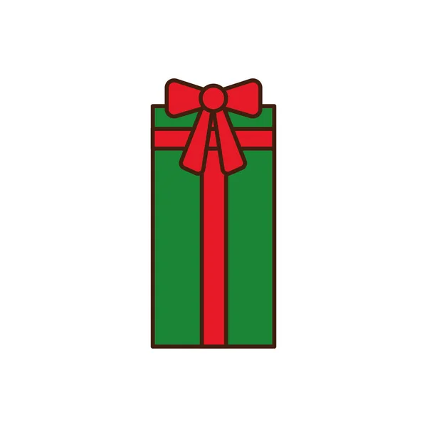 Vrolijk kerstcadeau aanwezig icoon — Stockvector
