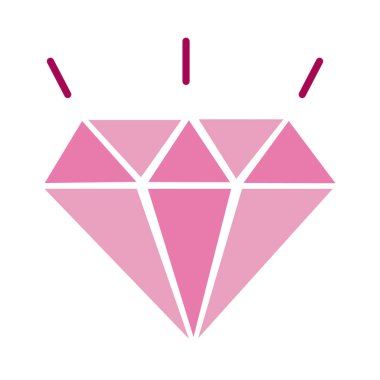 Elmas lüks taştan düz simgeler