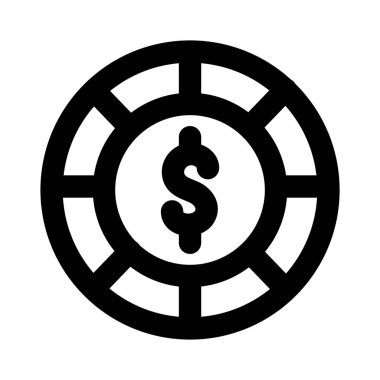 Dolar sembollü kumarhane fişleri