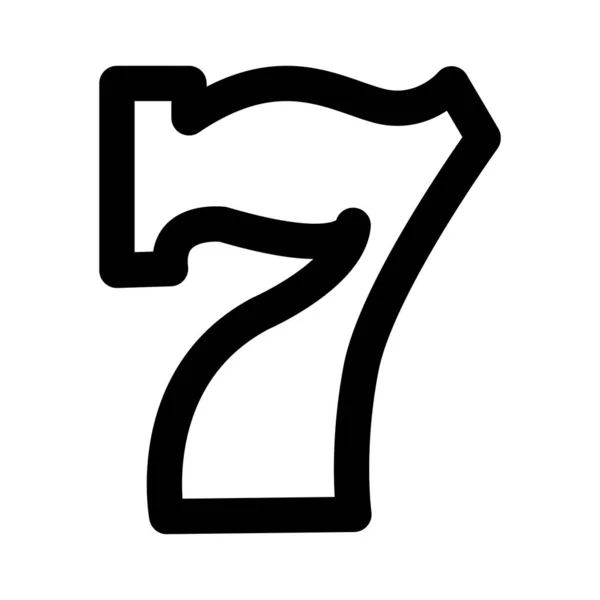 Сім значок стилю лінії фігури номерів — стоковий вектор