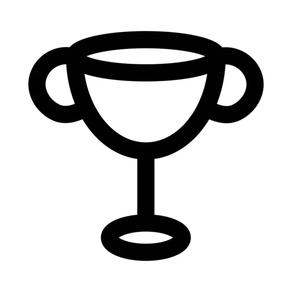 Trofee cup award lijn stijl pictogram — Stockvector