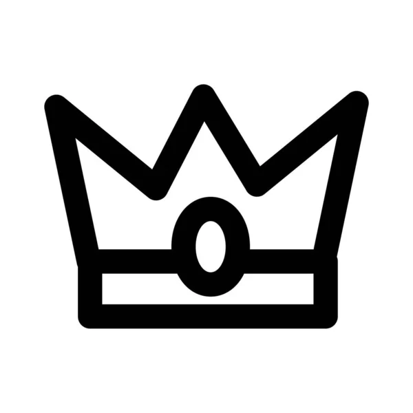 Rainha coroa ícone de estilo de linha real — Vetor de Stock
