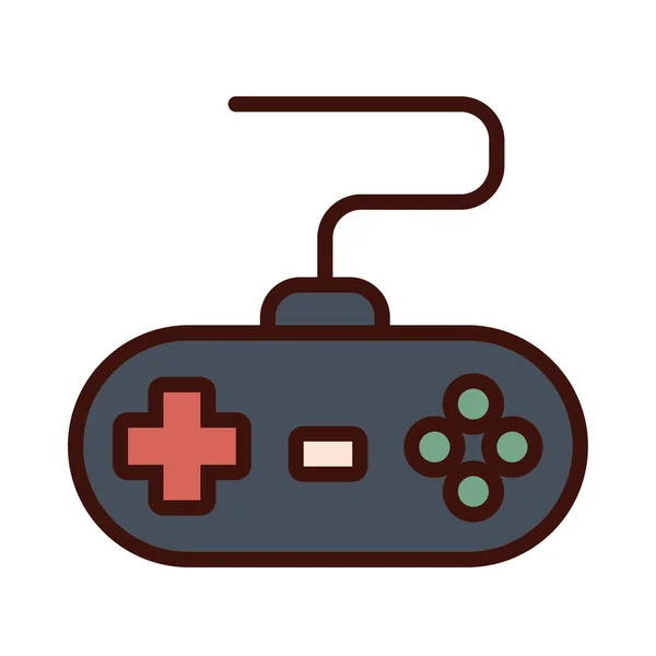 Video game control line and fill style icon — Stock Vector