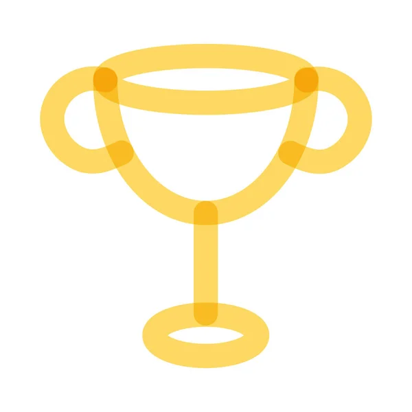Trophée coupe prix multiplier ligne style icône — Image vectorielle
