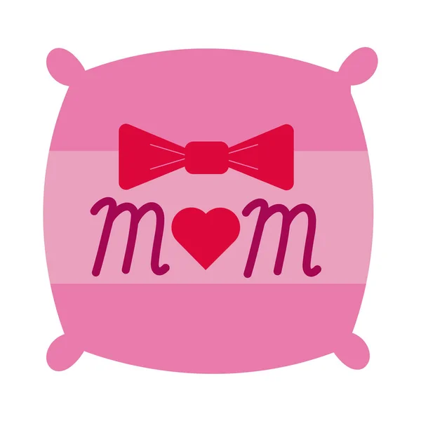 Anya nap párna szív lapos stílusú ikon — Stock Vector