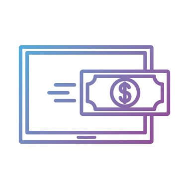 Tablet Ödeme ile fatura dolar çevrimiçi satır bozunma biçim simgesi