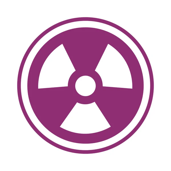 Ikona stylu signalizace jaderné výstrahy — Stockový vektor