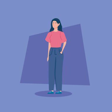 güzel kadın avatar karakter simgesi