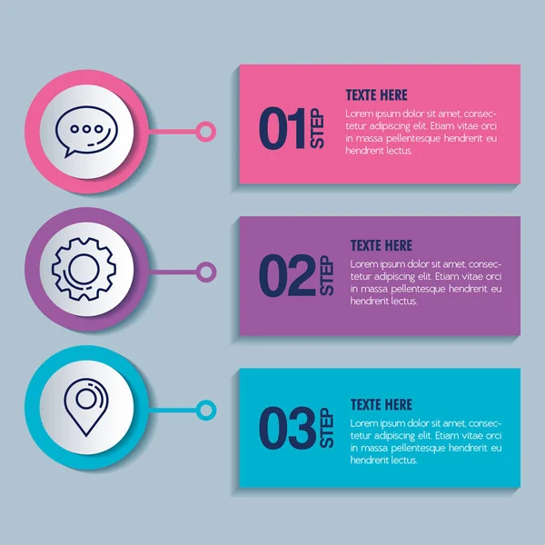 Statisztikai infografika számokkal és üzleti ikonokkal — Stock Vector