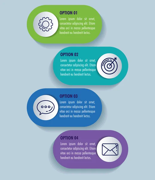 Infografica statistica con icone aziendali — Vettoriale Stock