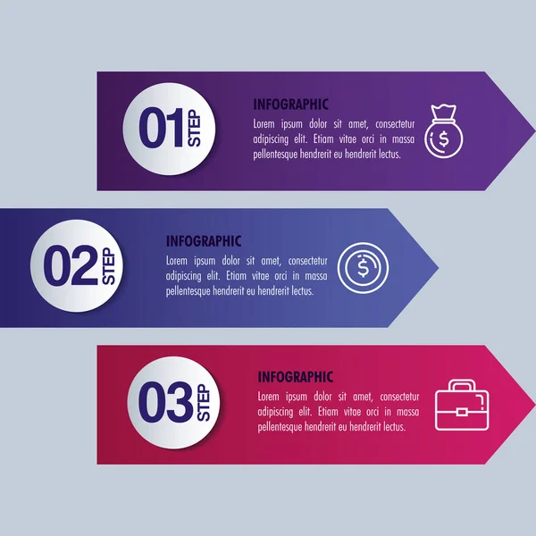 Statisztikai infografika számokkal és üzleti ikonokkal — Stock Vector