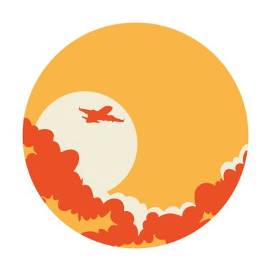 Gökyüzü, bulutlar ve uçan uçaklar