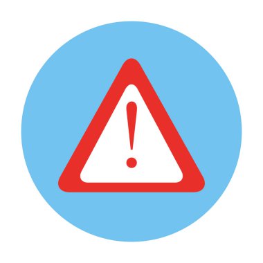 Çerçeve izole edilmiş ikondaki üçgen uyarı işareti