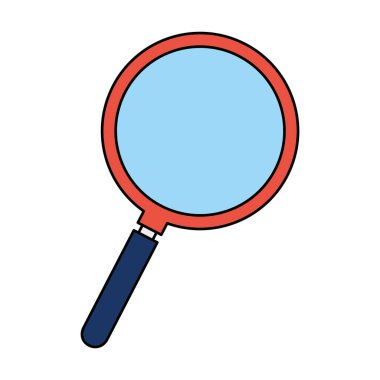 büyütme cam enstrümanı izole edilmiş simge