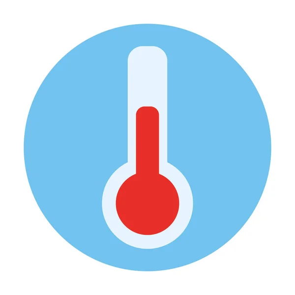 Thermometer in frame rond geïsoleerd icoon — Stockvector