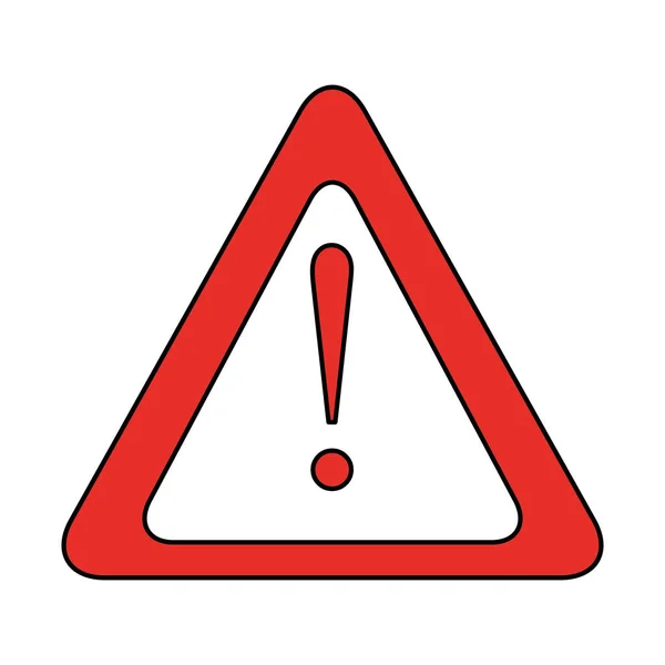 Triangle warning sign isolated icon — Stock Vector