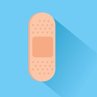 Yapışkan tedavi bandı mavi arkaplanda