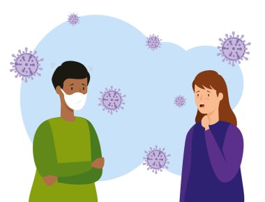Çift Coronavirus 2019 Ncov 'dan bıktı.