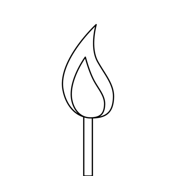 Знак вогню ізольована піктограма — стоковий вектор