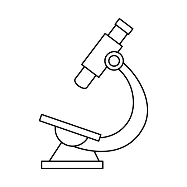 Mikroskop anordning av laboratorium isolerad ikon — Stock vektor