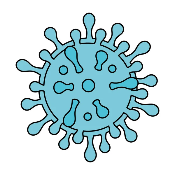 Ізольована іконка вірусу частинок 19 — стоковий вектор