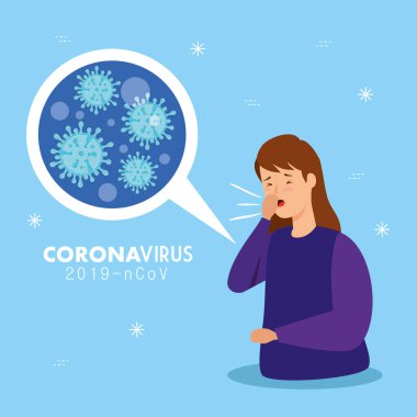 Kadın Coronavirus 2019 Ncov 'dan bıktı.