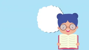 Dünya kitap günü kutlaması Küçük kız ve balonla sıcak hava