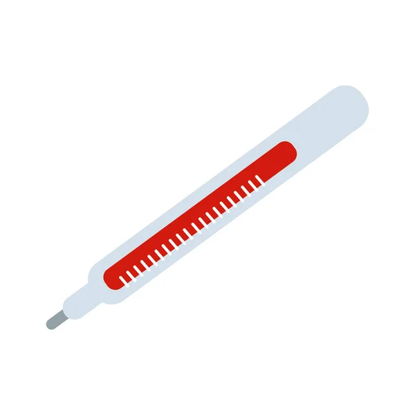 Medical thermometer flat style icon — Stock Vector