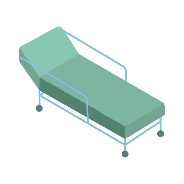 Medische stretcher platte stijl icoon — Stockvector