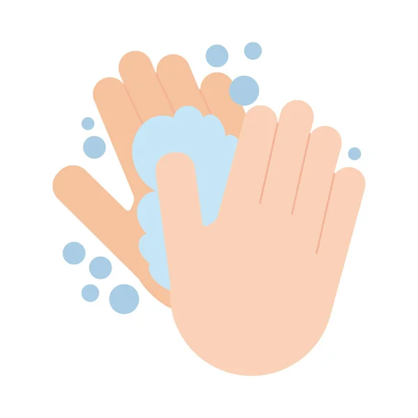 Hands wash flat style icon — Stock Vector