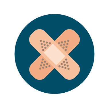 bandajları engelle ve düz biçim simgesini tedavi et