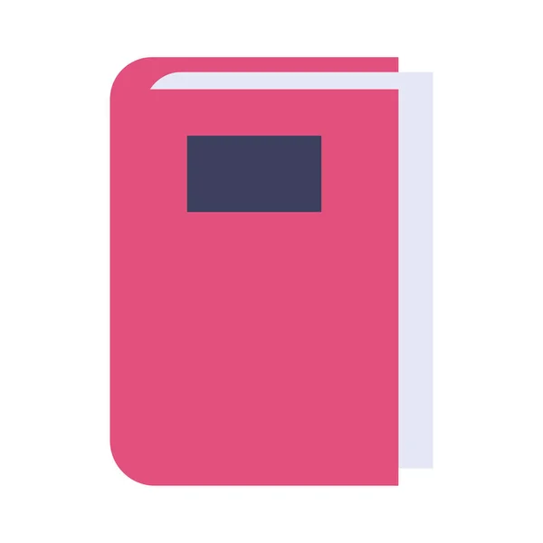 Livro de texto ícone de estilo plano — Vetor de Stock