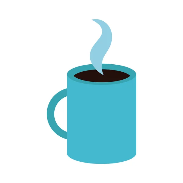 Koffie mok platte stijl pictogram — Stockvector