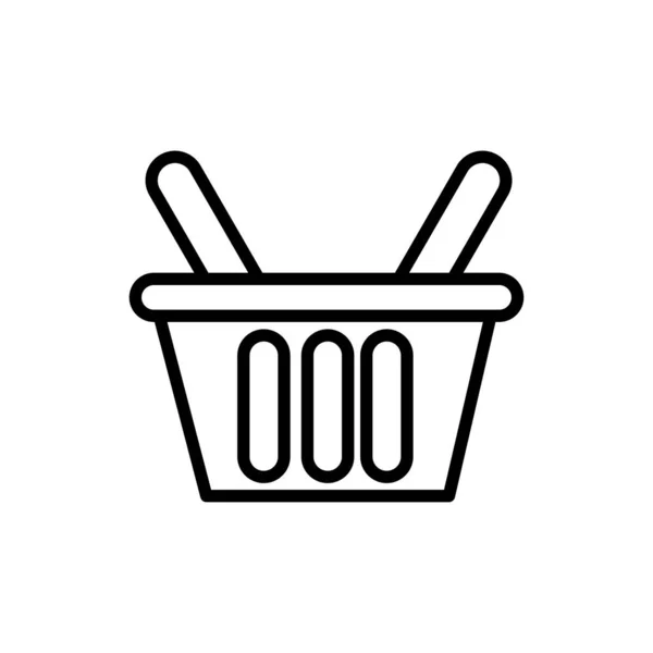 Shopping basket commerce line style icon — Stock Vector